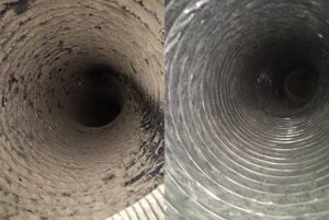 Air Duct Cleaning before and after